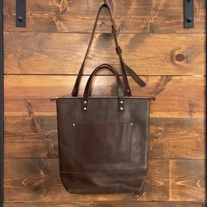 Portland Leather Goods Crossbody Zipper Tall Tote